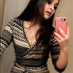 3/4 sleeve midi dress